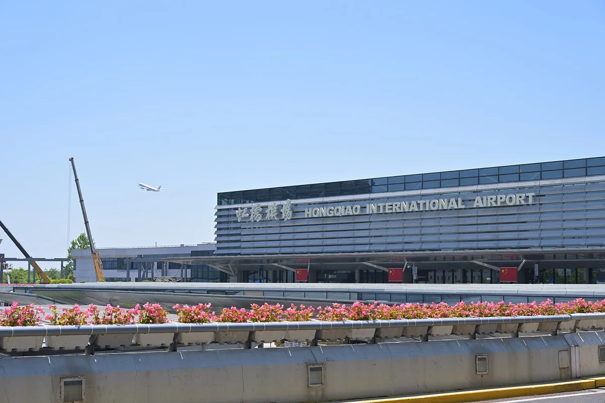上海虹橋国際空港のターミナル。空港でDiDiを呼ぶときは乗り場に注意が必要