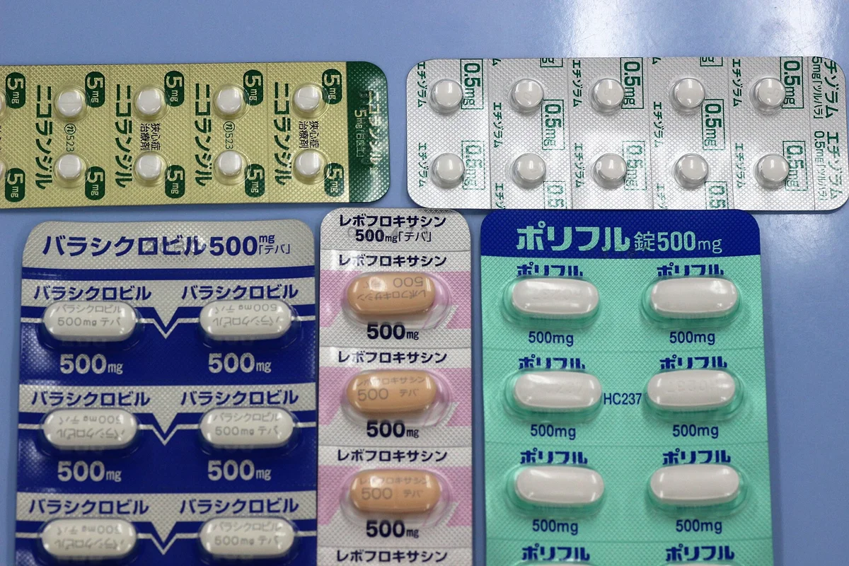 日本の処方薬。中国には自分で使う量だけを持ち込むのが原則